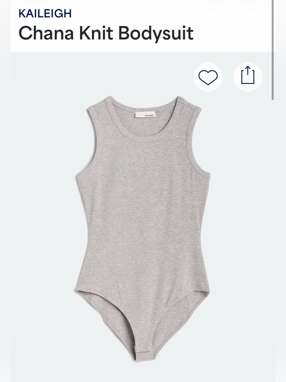 Kaileigh Chana Knit Bodysuit - Gray